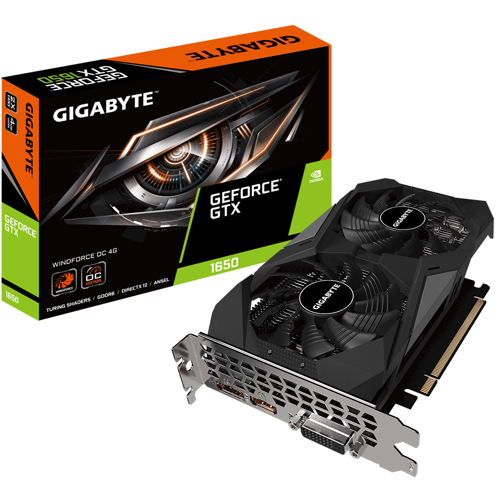 Placa Video Gigabyte GeForce GTX 1650 D6 OC 4GB GDDR6 128 biti