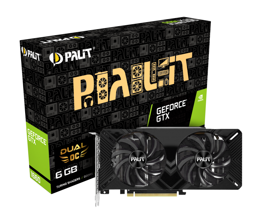 Placa Video Palit GeForce GTX 1660 Dual OC 6GB GDDR5 192 biti