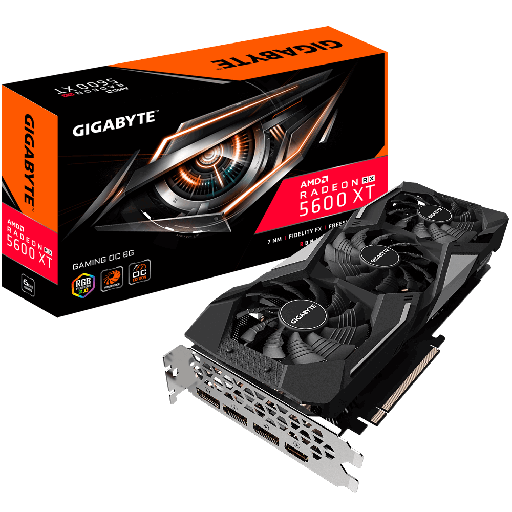 Placa Video Gigabyte Radeon RX 5600 XT GAMING OC 6GB GDDR6 192 biti