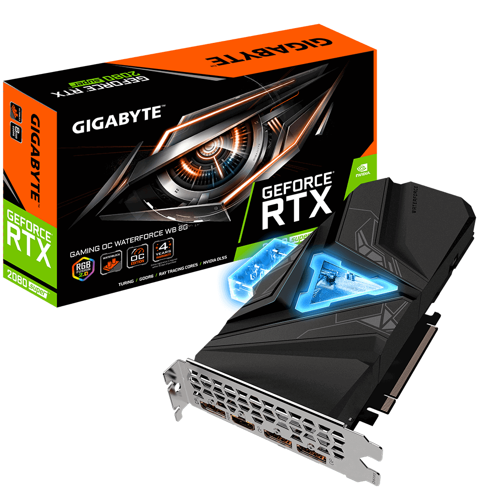 Placa Video Gigabyte GeForce RTX 2080 SUPER GAMING OC WATERFORCE WB 8GB GDDR6 256 biti