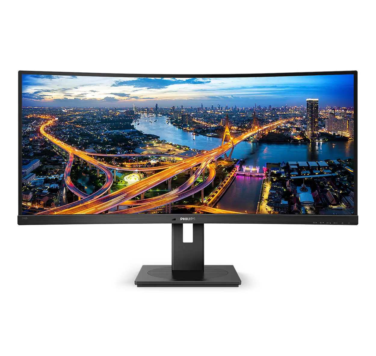 Monitor LED Philips 346B1C 34" Curbat WQHD 5ms Negru