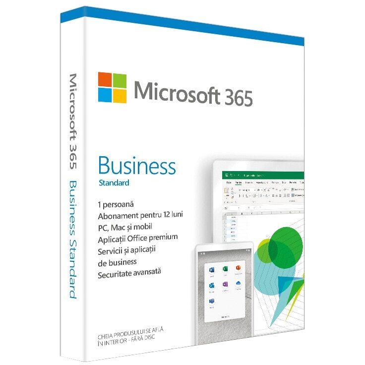 Microsoft 365 Business Standard Romana 1 an 1 utilizator Retail