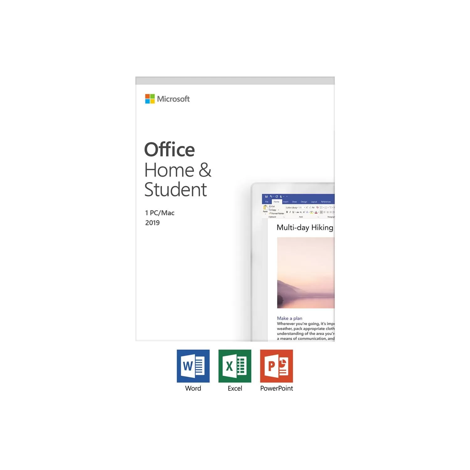 Microsoft Office 2019 Home and Student  Engleza  1 utilizator  Licenta Electronica