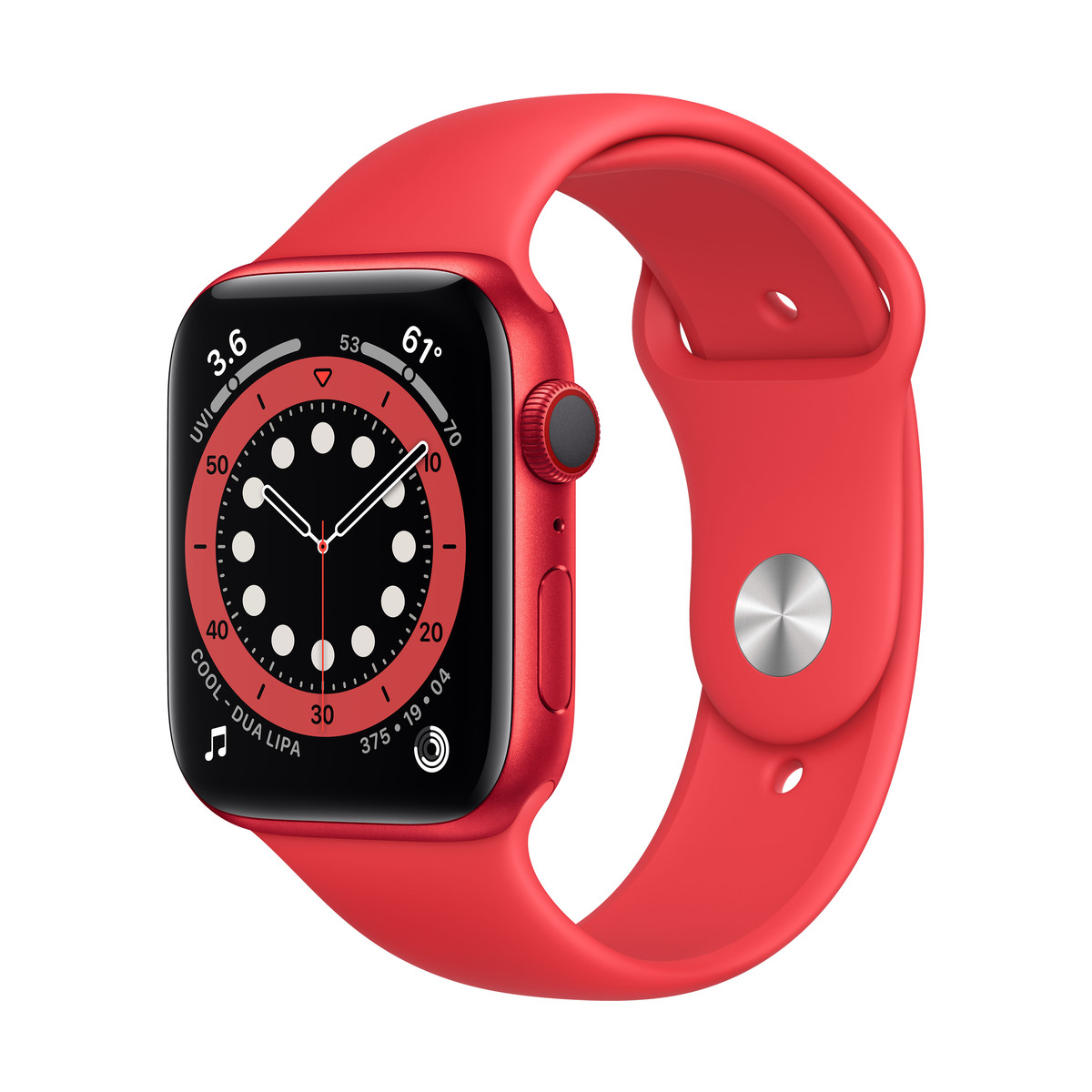 Smartwatch Apple Watch Series 6 GPS + Cellular 44mm 4G Carcasa Red Aluminium Bratara Red Sport Band