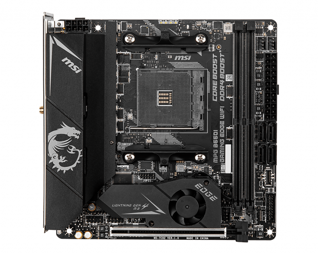 Placa de baza MSI MPG B550I GAMING EDGE WIFI Socket AM4