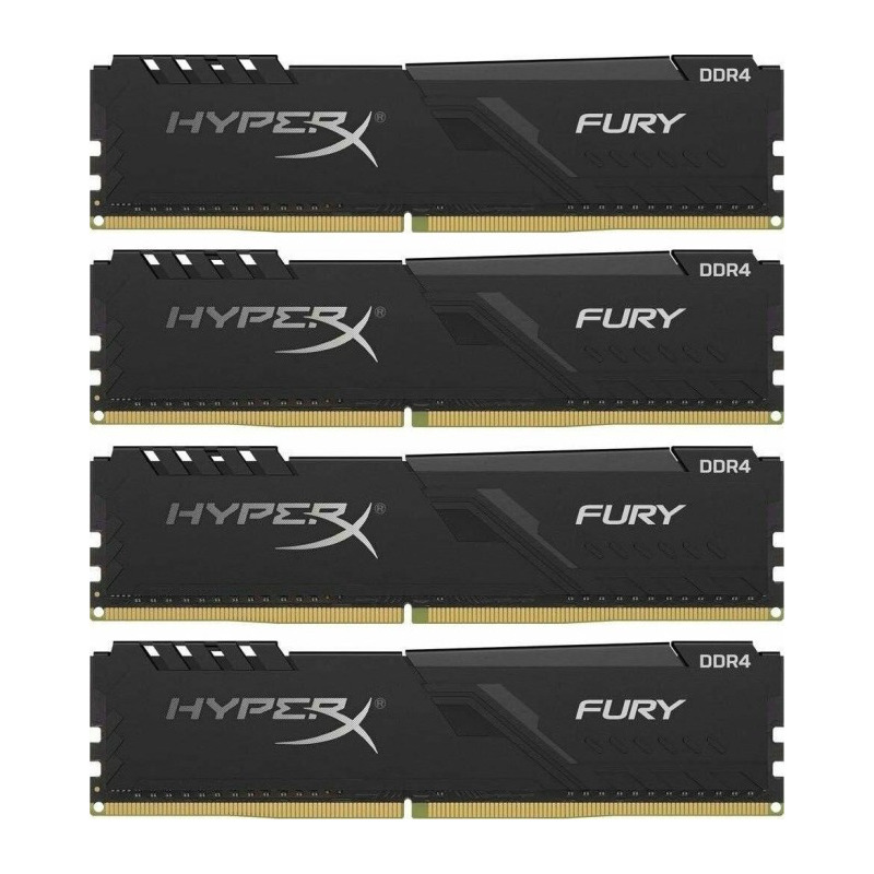 Memorie Desktop Kingston HyperX Fury Black 128GB(4 x 32GB) DDR4 3600MHz