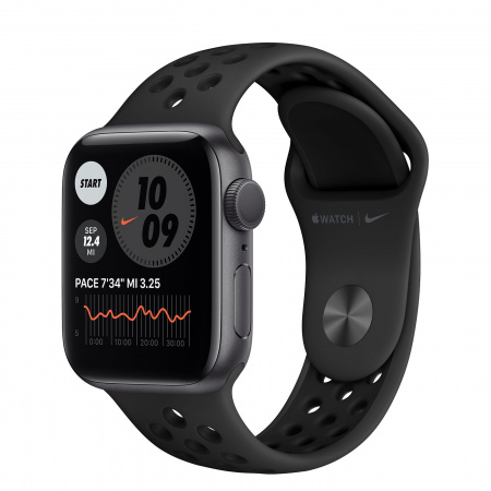 Smartwatch Apple Watch Nike Series 6 GPS 40mm Carcasa Space Gray Aluminium Bratara Anthracite/Black Nike Sport Band