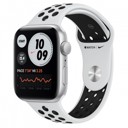 Smartwatch Apple Watch Nike SE GPS 40mm Carcasa Silver Aluminium Bratara Pure Platinum/Black Nike Sport Band