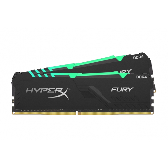 Memorie Desktop Kingston HyperX Fury RGB 32GB(2 x 16GB) DDR4 2400Mhz CL15