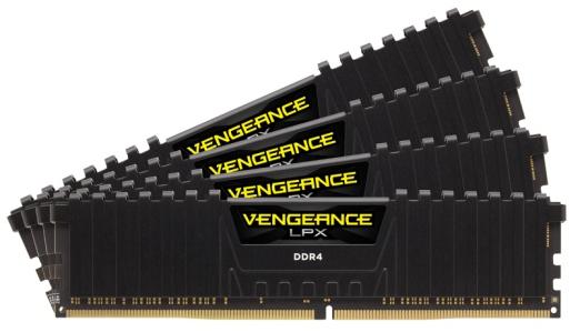 Memorie Desktop Corsair Vengeance LPX Black 64GB(4 x 16GB) DDR4 3000MHz CL15