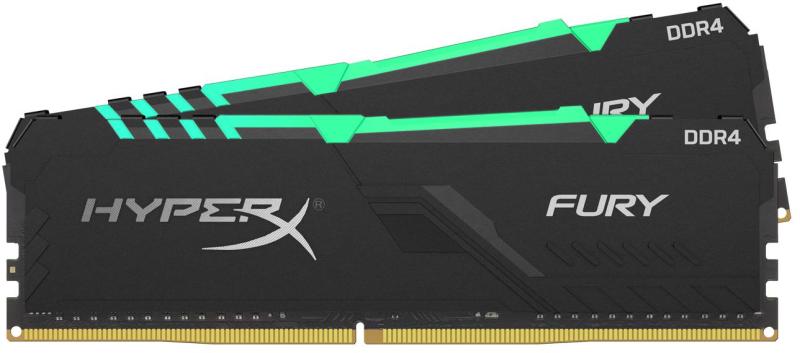 Memorie Desktop Kingston HyperX Fury RGB 32GB(2 x 16GB) DDR4 3600MHz CL17