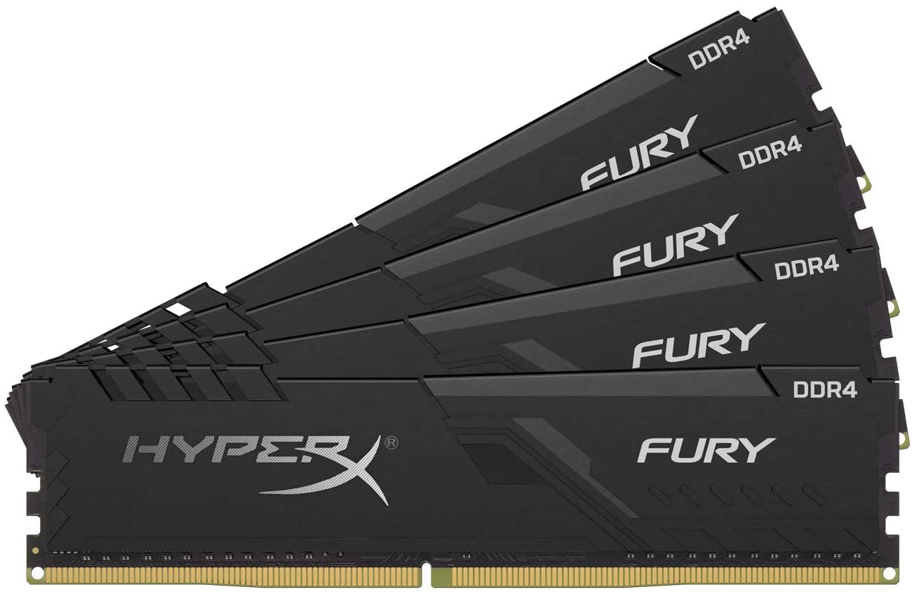 Memorie Desktop Kingston HyperX Fury Black 128GB(4 x 32GB) DDR4 3200Mhz CL16