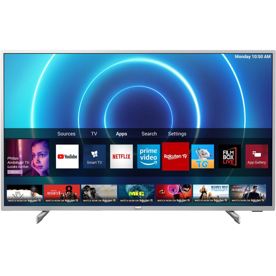 Televizor LED Philips Smart TV 70PUS7555 178cm 4K Ultra HD Argintiu