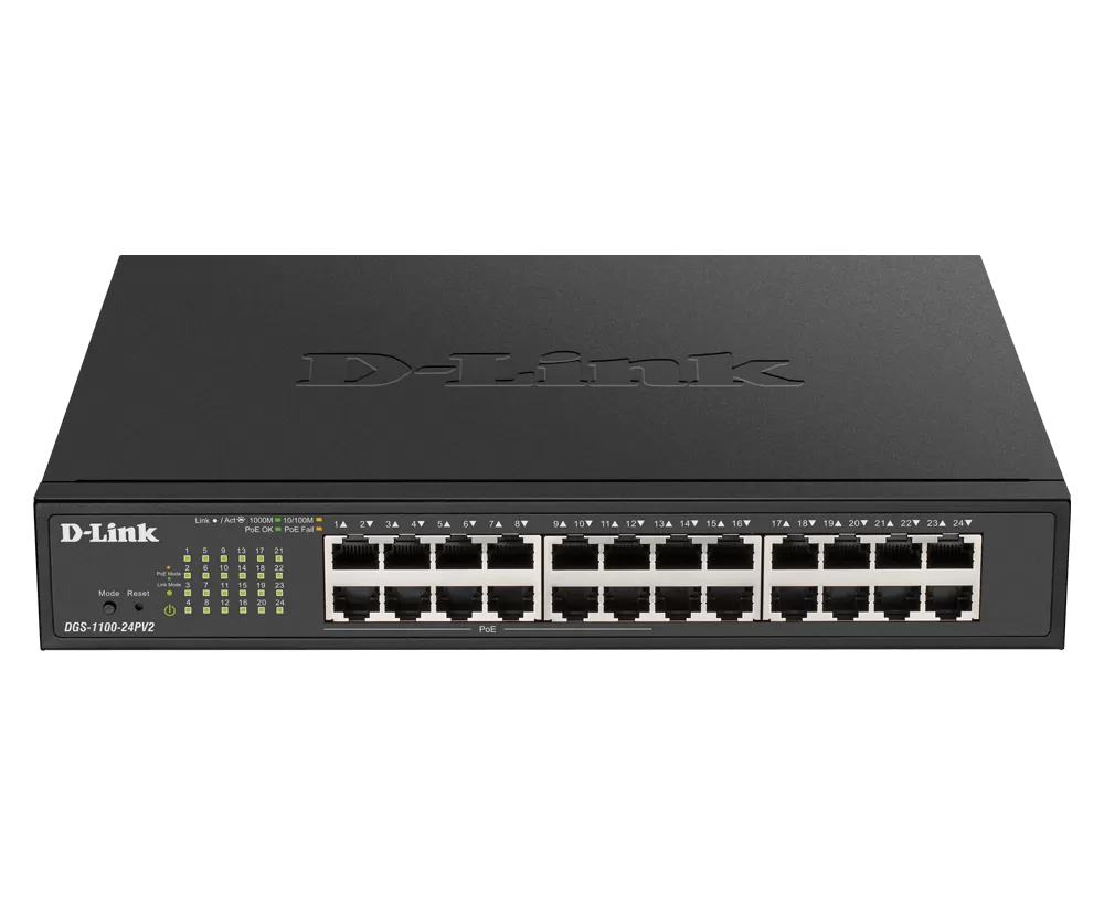 Switch D-Link DGS-1100-24PV2  cu management  cu PoE  24x1000Mbps-RJ45 (12xPoE)