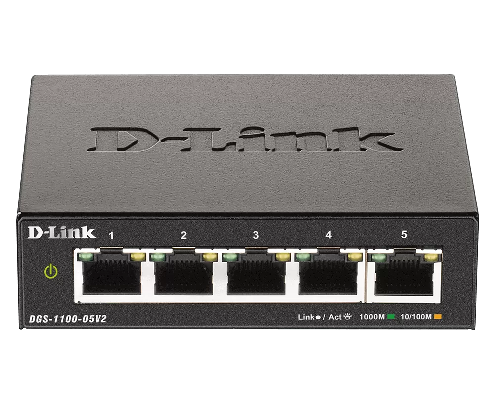 Switch D-Link DGS-1100-05V2  cu management  fara PoE  5x1000Mbps-RJ45