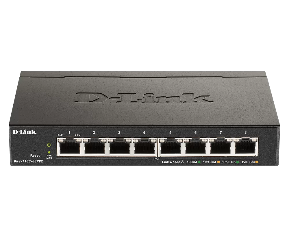 Switch D-Link DGS-1100-08PV2  cu management  cu PoE  8x1000Mbps-RJ45 (8xPoE)