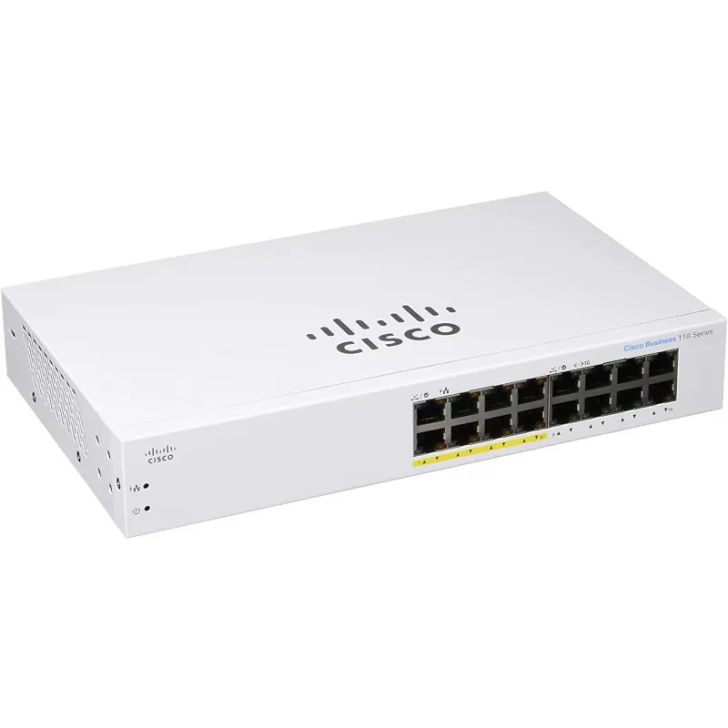 Switch Cisco CBS110-16PP fara management cu PoE 16x1000Mbps-RJ45 (8xPoE)