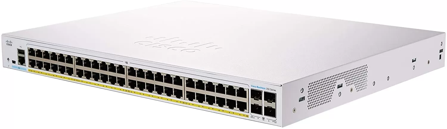 Switch Cisco CBS350-48P-4G cu management cu PoE 48x1000Mbps-RJ45 (48xPoE) + 4xSFP