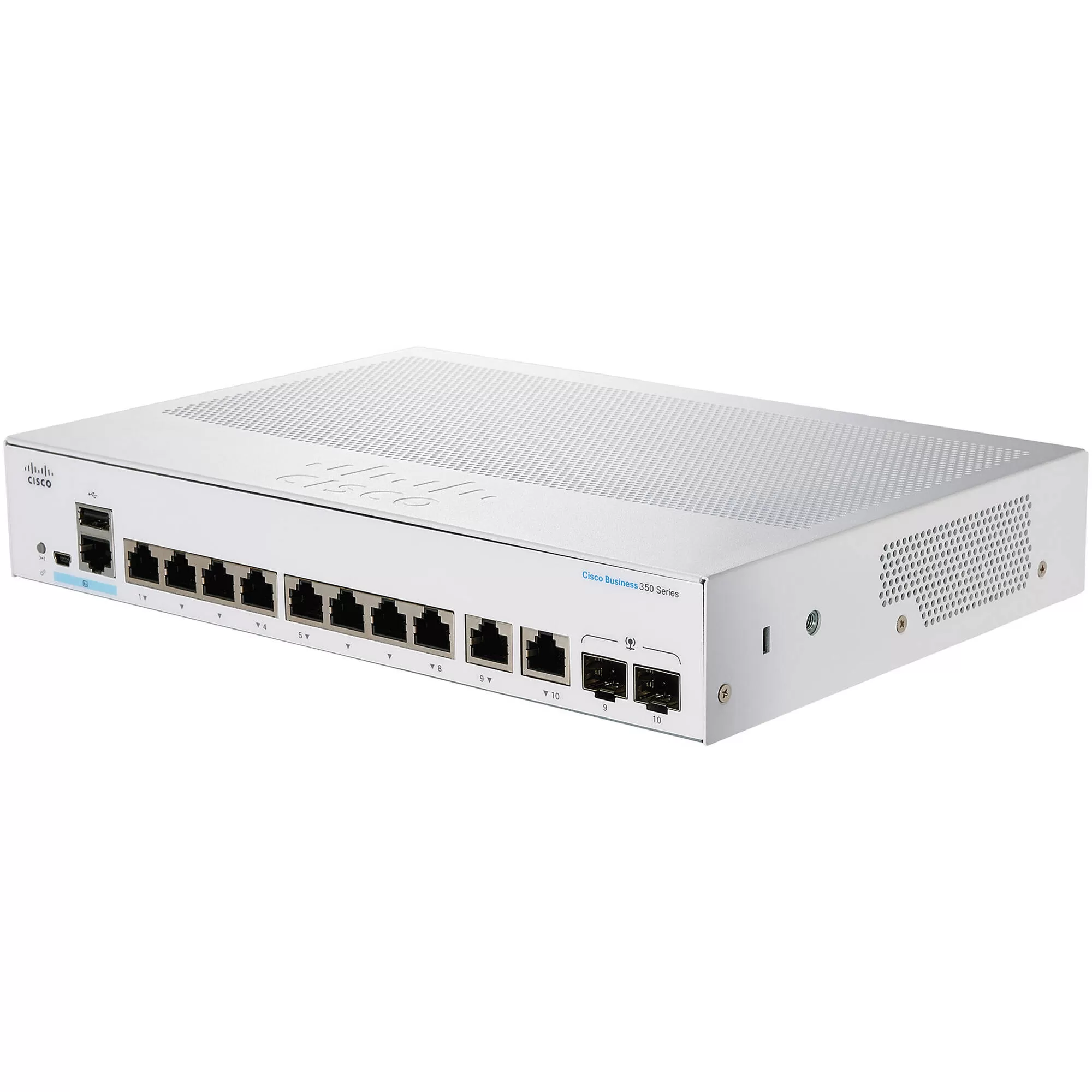 Switch Cisco CBS350-8T-E-2G cu management fara PoE 8x1000Mbps-RJ45 + 2xGigabit/SFP Combo
