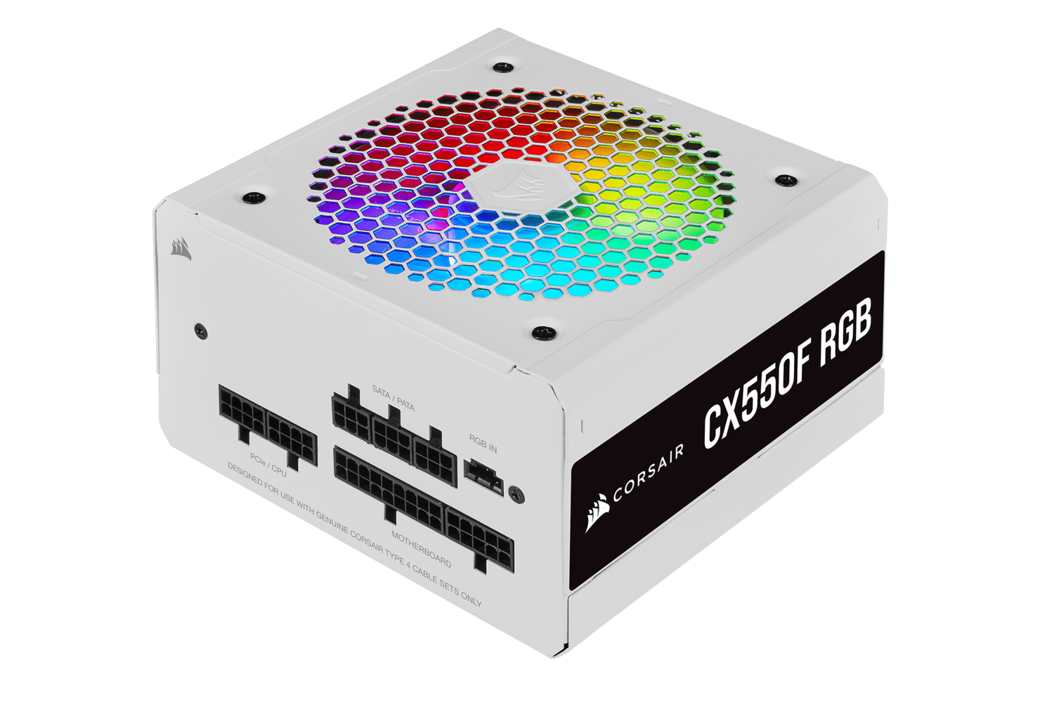 Sursa PC Corsair CX550F RGB White 550W Modulara