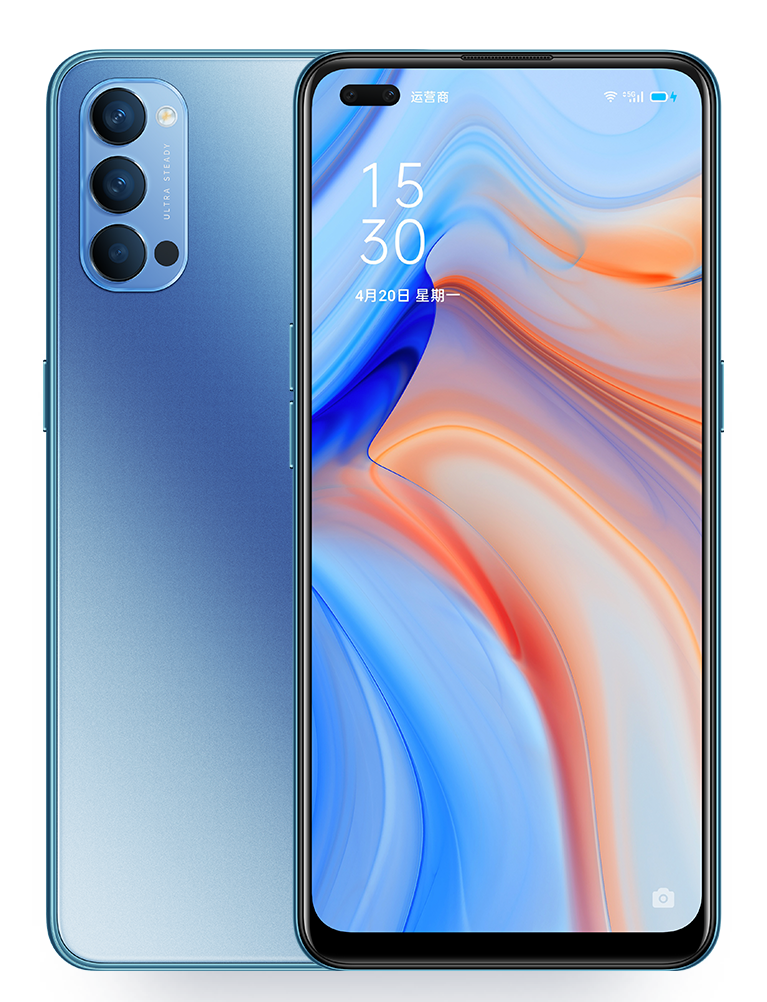 Telefon Mobil Oppo Reno4 5G 128GB Flash 8GB RAM Dual SIM 5G Galactic Blue