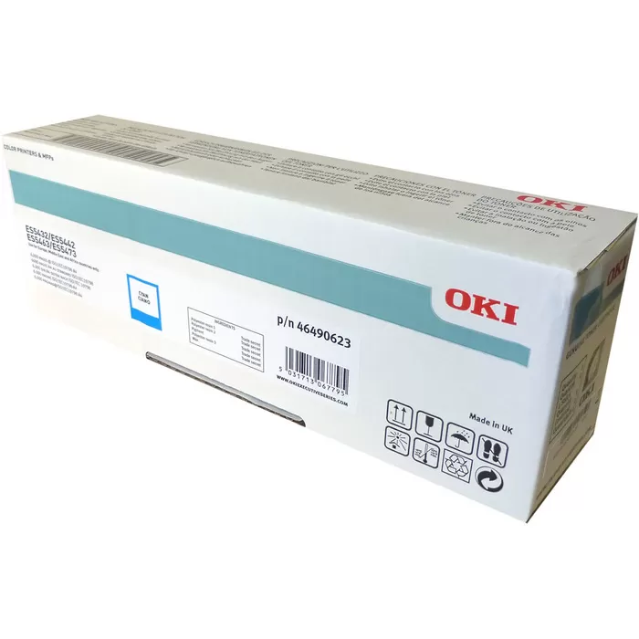 Cartus Toner Oki 46490623 6000 pagini Cyan