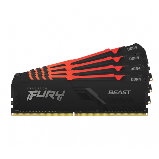 Memorie Desktop Kingston Fury Beast RGB 32GB(4 x 8GB) DDR4 3200Mhz