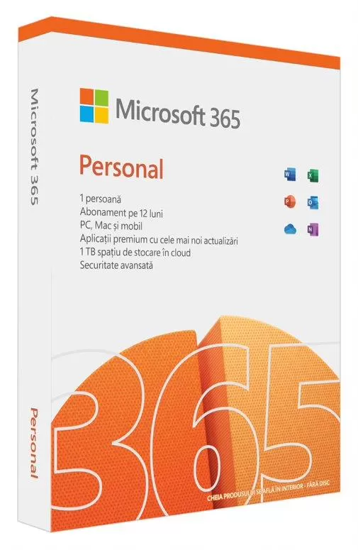 Microsoft 365 Personal Romana 1 an 1 utilizator P8 Retail