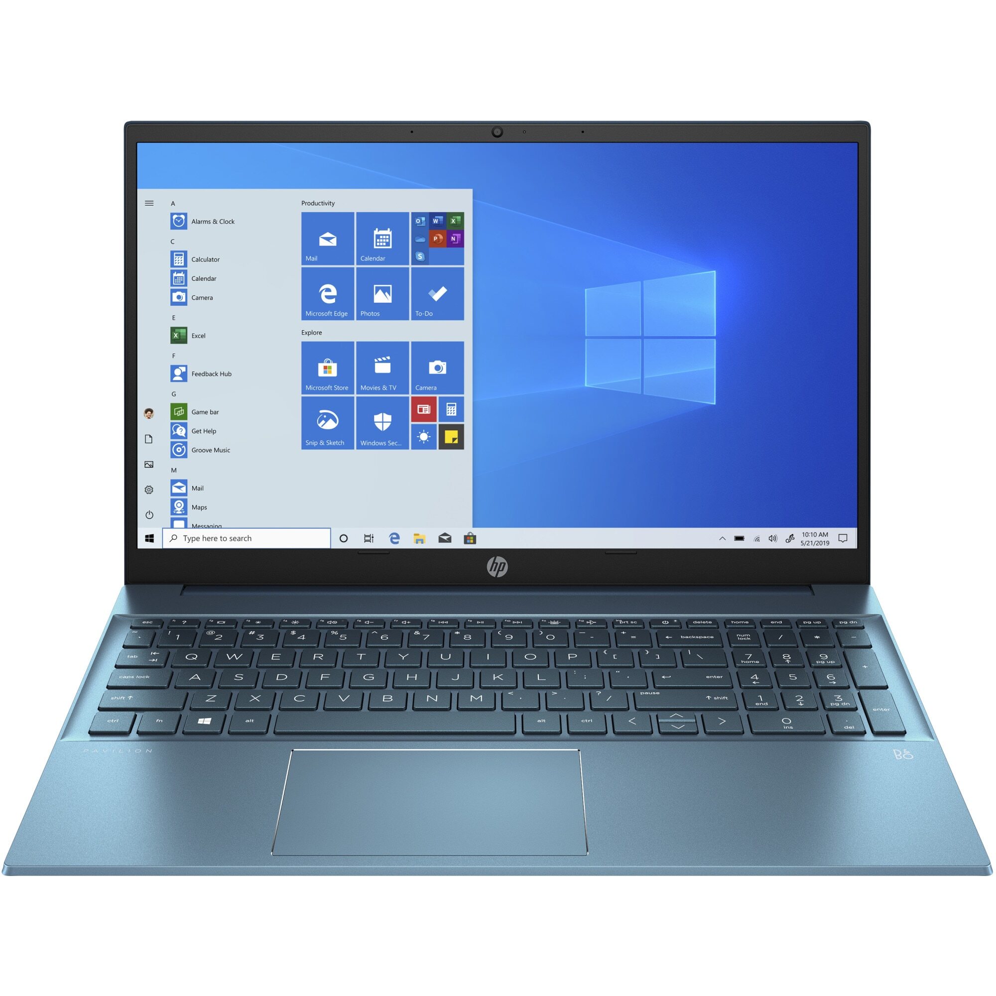 Notebook HP Pavilion 15-eh1004nq 15.6" Full HD AMD Ryzen 7 5700U RAM 8GB SSD 512GB Windows 10 Home Albastru