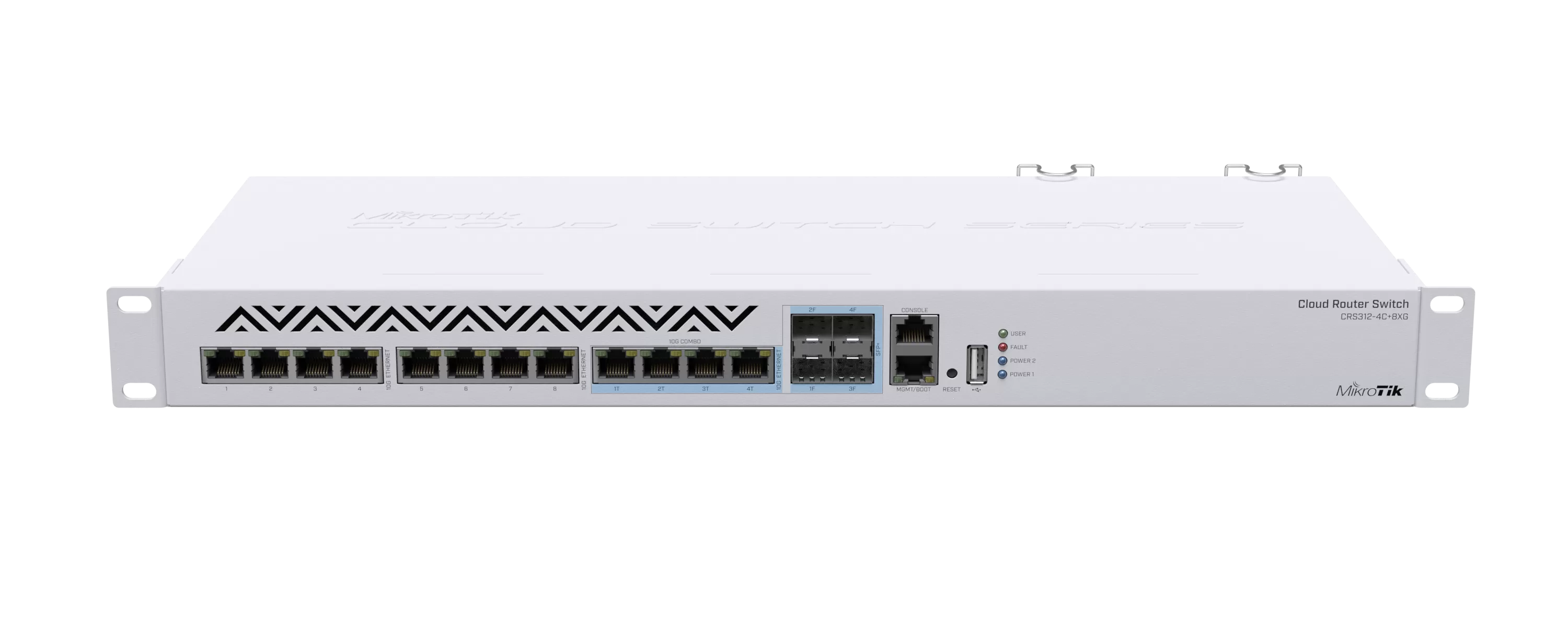 Switch Mikrotik CRS312-4C+8XG-RM fara management fara PoE 8x10000Mbps + 1x100Mbps + 4xSFP+