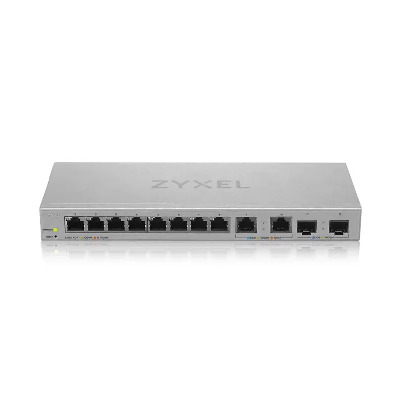 Switch ZyXEL XGS1210-12 cu management fara PoE 8x1000Mbps + 2x2500Mbps + 2xSFP+