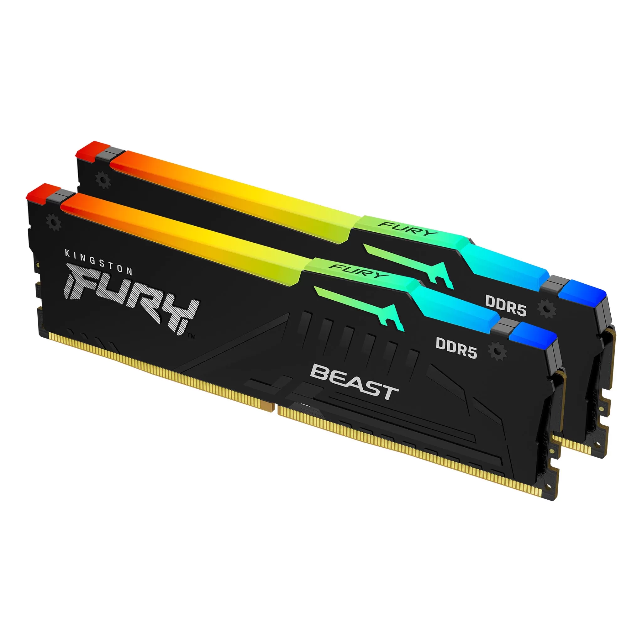 Memorie Desktop Kingston Fury Beast RGB 16GB(2 x 8GB) DDR5 5600MT/s CL40