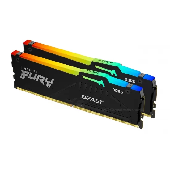 Memorie Desktop Kingston Fury Beast RGB 64GB(2 x 32GB) DDR5 5600MT/s