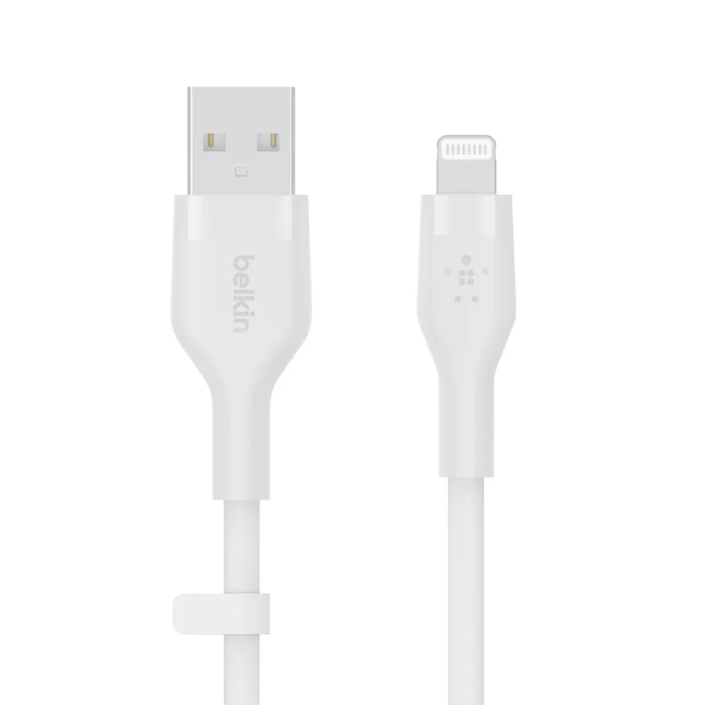 Cablu Belkin BoostCharge Flex USB-A to Lightning 1m White