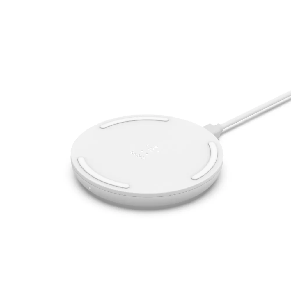 Incarcator Wireless Charging Pad Belkin WIA001btWh  10W  Nu include adaptor AC  White