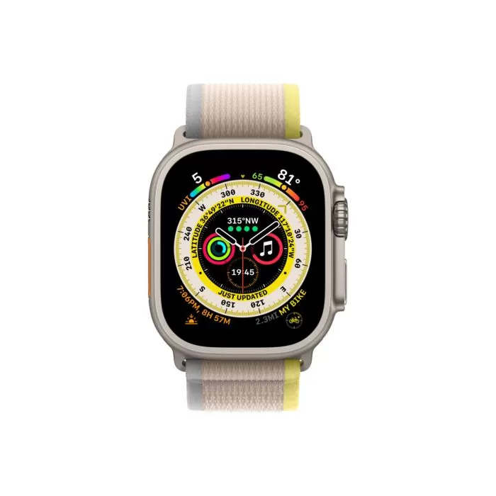 Smartwatch Apple Watch Ultra GPS + Cellular 49mm Carcasa Titanium with Yellow/Beige Trail Loop - M/L