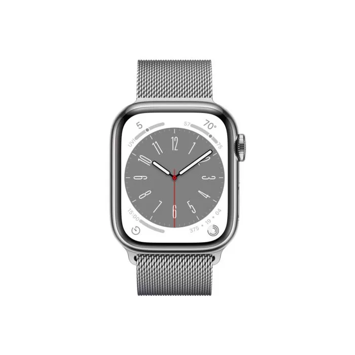 Smartwatch Apple Watch 8 GPS + Cellular 41mm Carcasa Silver Stainless Steel Silver Milanese Loop