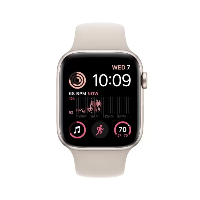 Smartwatch Apple Watch SE GPS + Cellular 44mm Carcasa Starlight Aluminium Bratara Starlight Sport