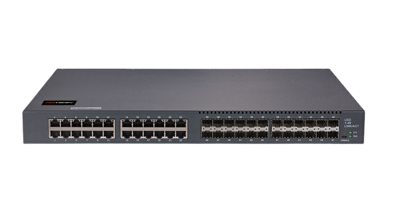 Switch Hikvision DS-3E3756TF cu management fara PoE 24x1000Mbps RJ45 + 24xGigabit Fiber + 8x10Gigabit SFP+