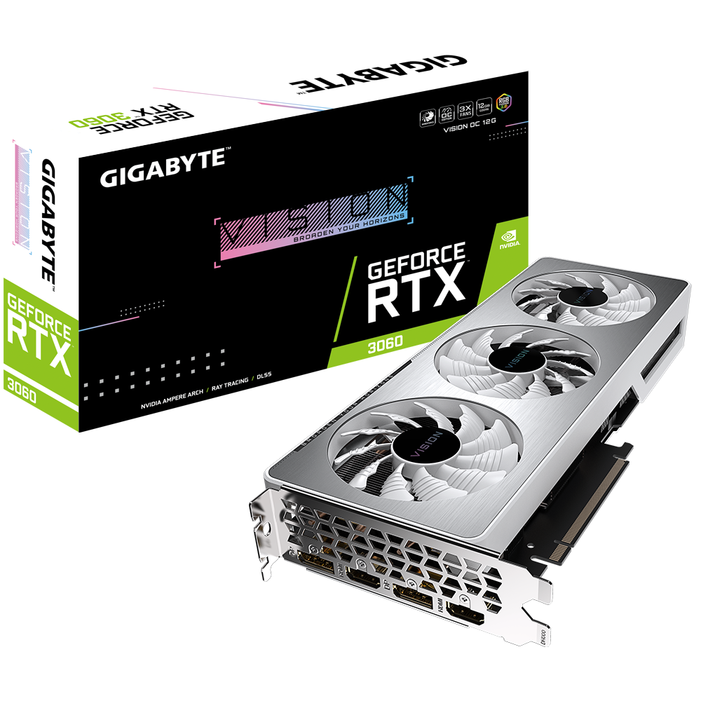 Placa Video Gigabyte RTX 3060 VISION OC rev. 1.0 12GB GDDR6 192 biti