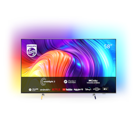 Televizor LED Philips Smart TV 58PUS8507 146cm 4K Ultra HD Argintiu