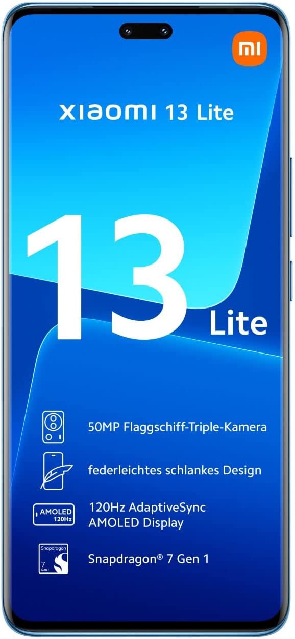 Telefon Mobil Xiaomi 13 Lite 128GB Flash 8GB RAM Dual SIM 5G Blue