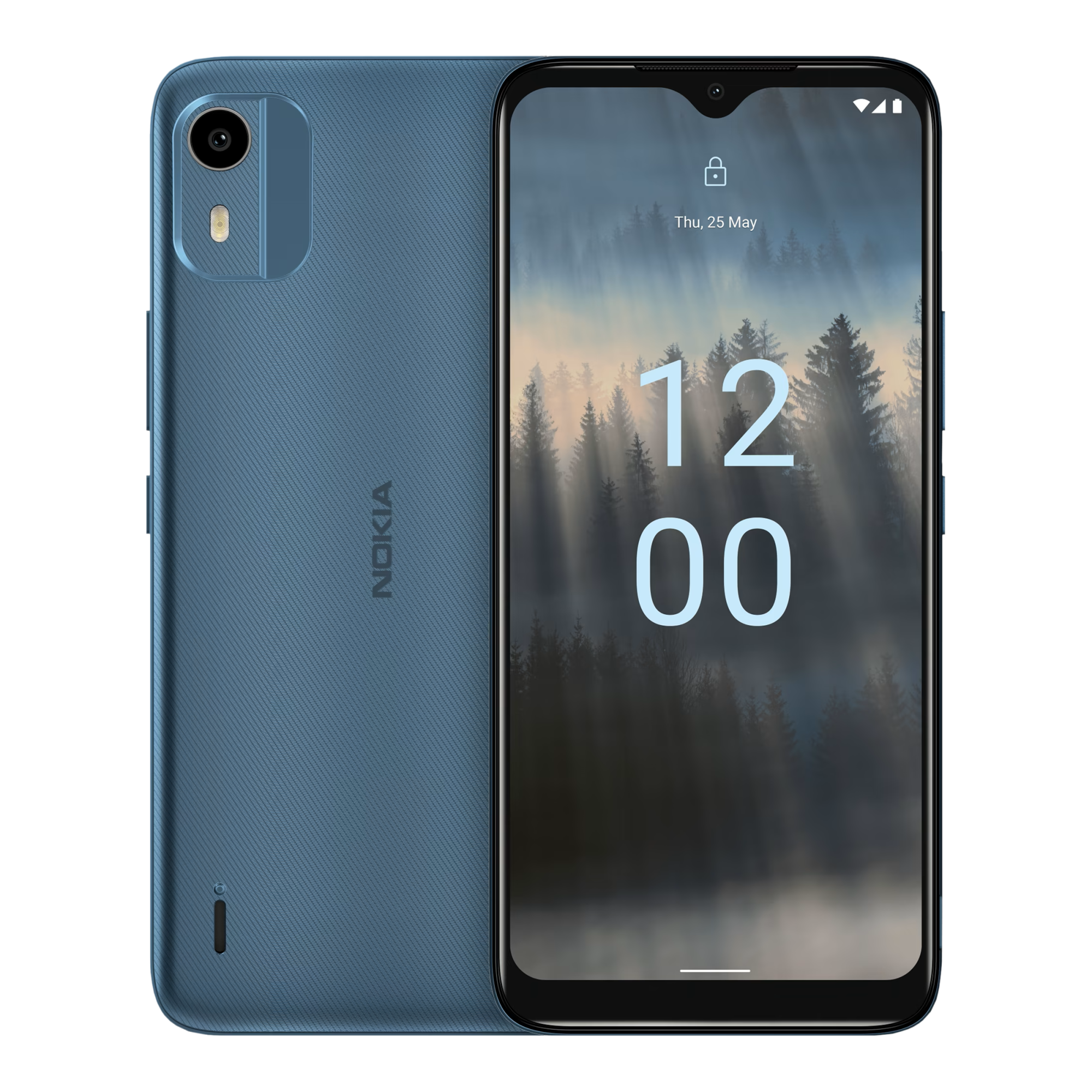 Telefon Mobil Nokia C12 64GB Flash 2GB RAM Dual SIM 4G Dark Cyan