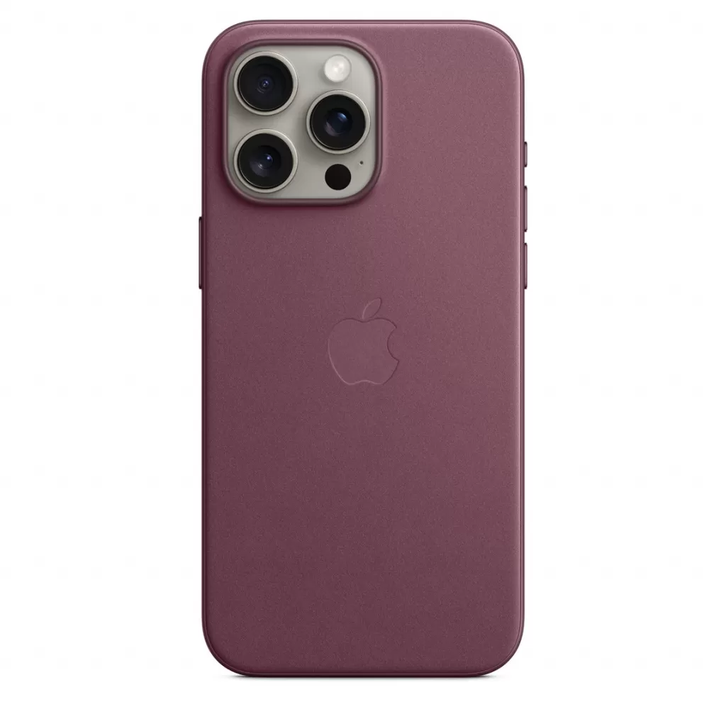 Husa de protectie Apple FineWoven cu MagSafe pentru iPhone 15 Pro Max Mulberry