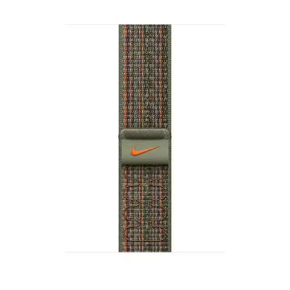 Curea Smartwatch Apple pentru Apple Watch 45mm Sequoia/Orange Nike Sport Loop