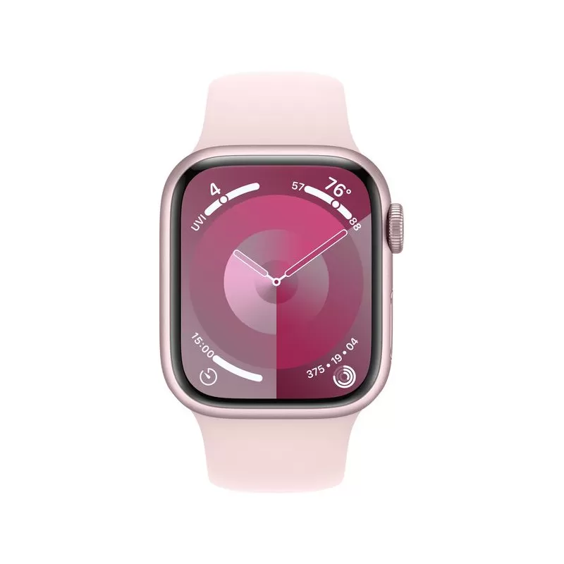 Smartwatch Apple Watch 9 GPS 41mm Carcasa Pink Aluminium Bratara Light Pink Sport - M/L