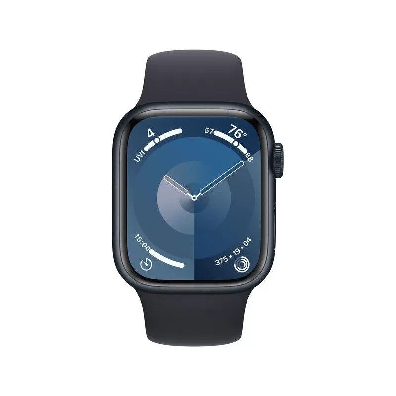 Smartwatch Apple Watch 9 GPS 41mm Carcasa Midnight Aluminium Bratara Midnight Sport - S/M