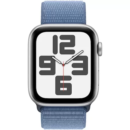 Smartwatch Apple Watch SE GPS + Cellular  44mm  Carcasa Silver Aluminium  Bratara Winter Blue Sport