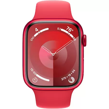 Smartwatch Apple Watch 9 GPS + Cellular 45mm Carcasa RED Aluminium Case Bratara RED Sport - M/L