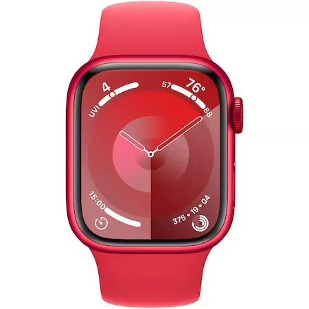 Smartwatch Apple Watch 9 GPS + Cellular 41mm Carcasa RED Aluminium Case Bratara RED Sport - S/M